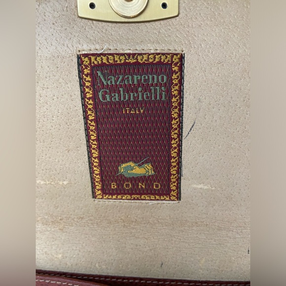 Vintage Nazarene Gabrielli Leather Copper Red Brown Portfolio Large Case Unisex - Picture 7 of 12